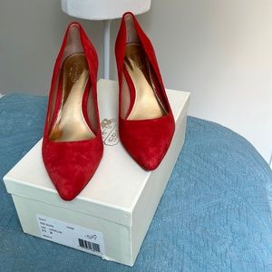 Coach pump, suede, Carnelian (burnt orange) Size 8.5